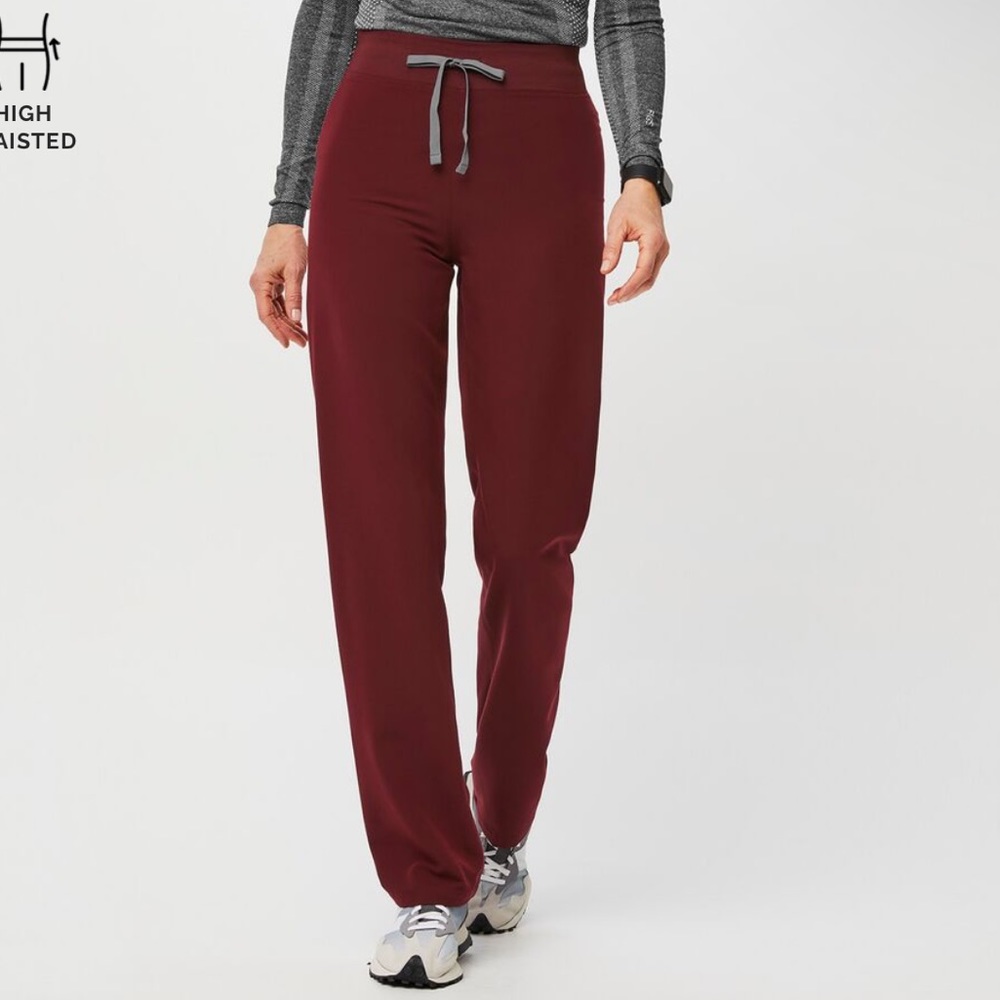 FIGS Burgundy Livingston Pants